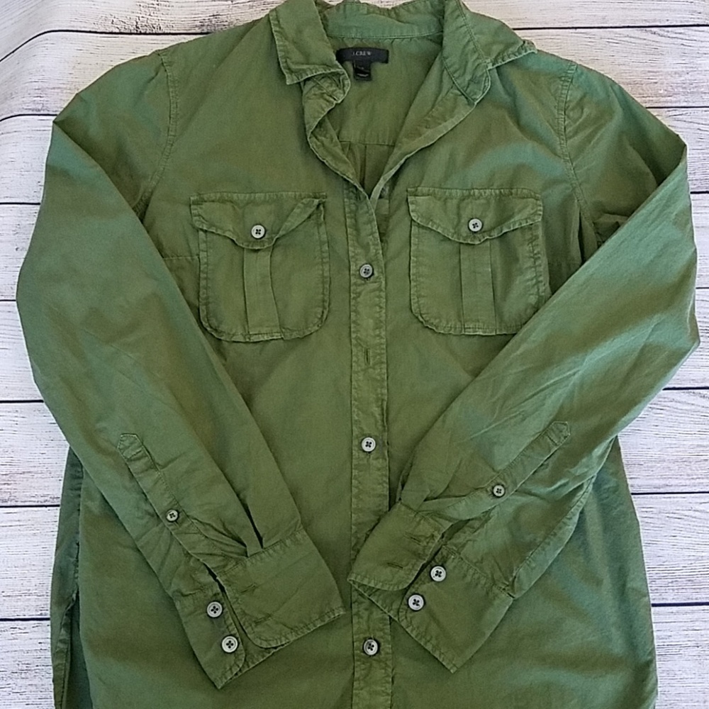 J. Crew Boyfriend Fit Utility Shirt - Sz. 2